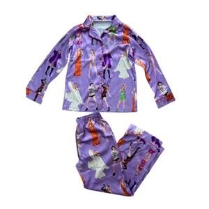 Taylor Swift Eras Print Women's Satin Pajama Two Piece PJ Set - Size Medium